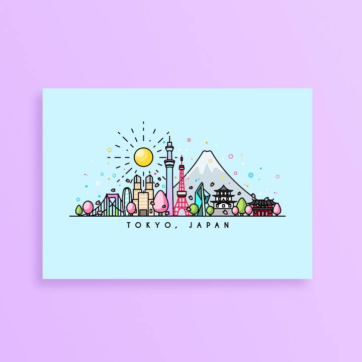 CoconuTacha - Wholesale Art Print - Tokyo Japan Skyline Art Print2
