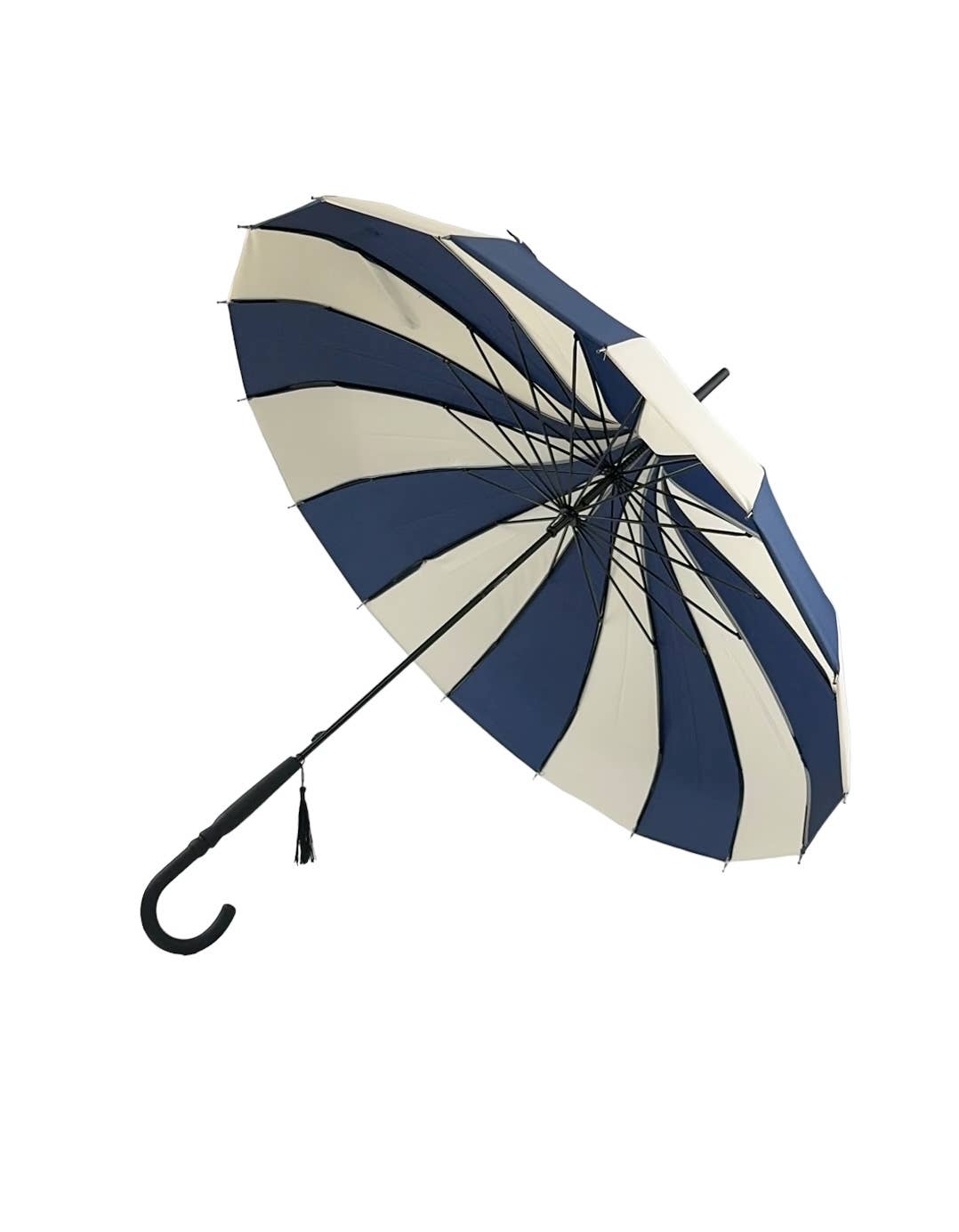 Soake - Wholesale Paraplu - Dames - Soake Boutique klassieke pagode-paraplu in marineblauw en crème2