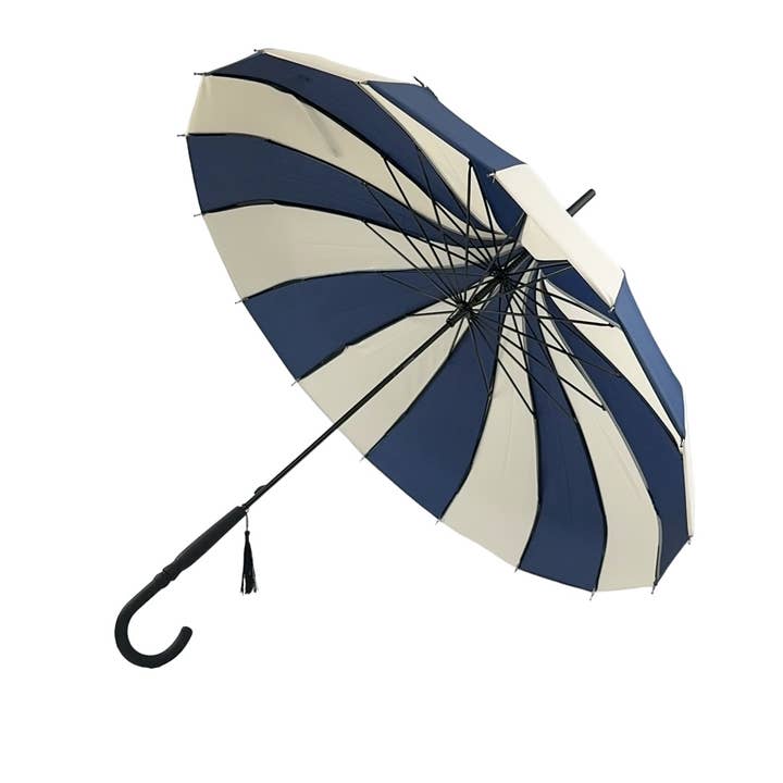 Soake - Wholesale Umbrella - Women's - Boutique Classic Pagoda Umbrella in Navy and Cream2