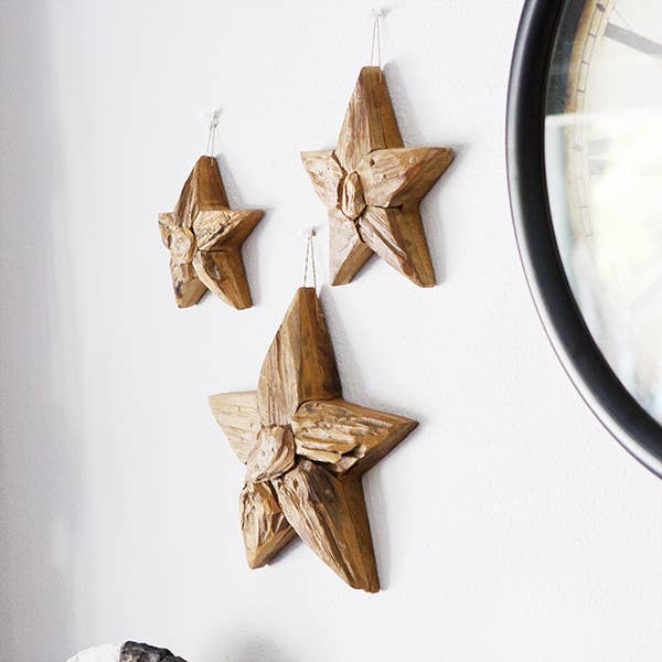 Habini Driftwood Stars - Set of 3 for wholesale by Garden Age Supply