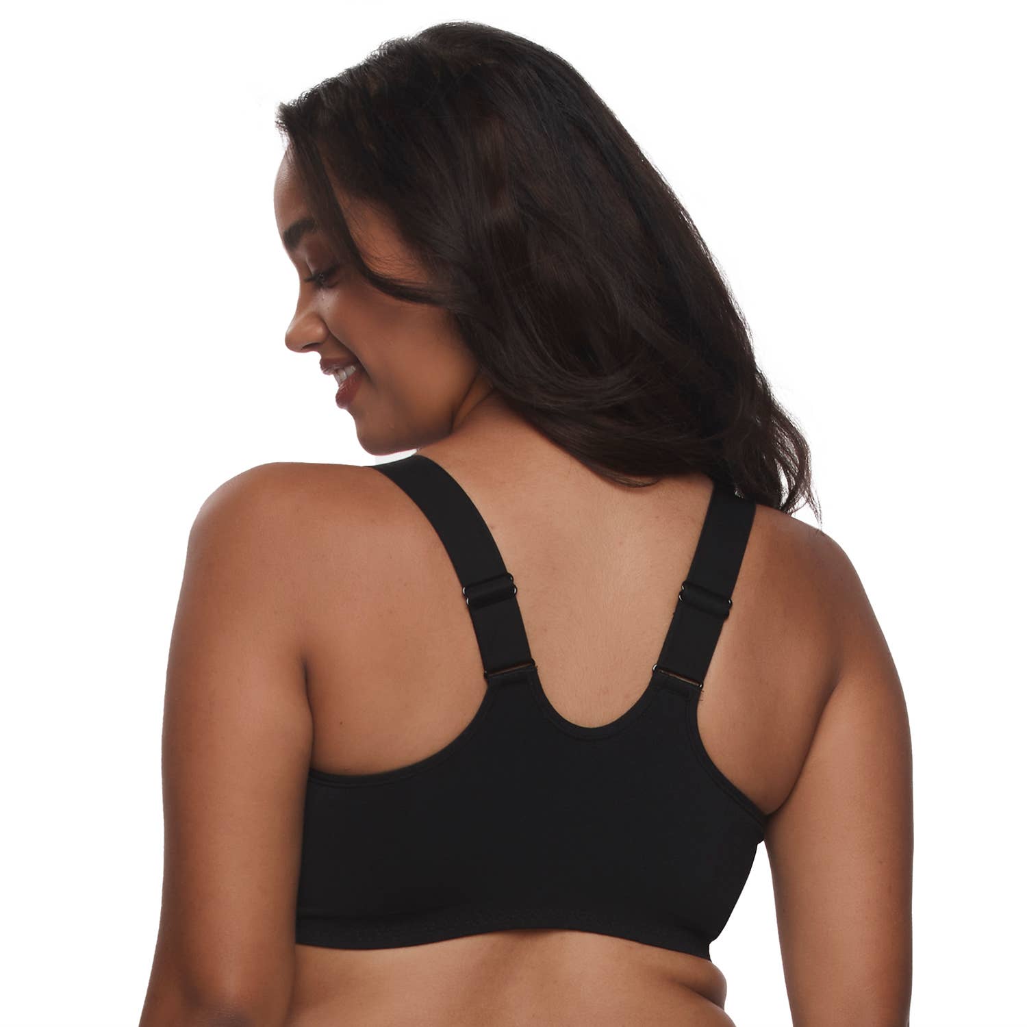 Utopia Front-Close Racerback T-Shirt Bra - Black for wholesale on Faire1