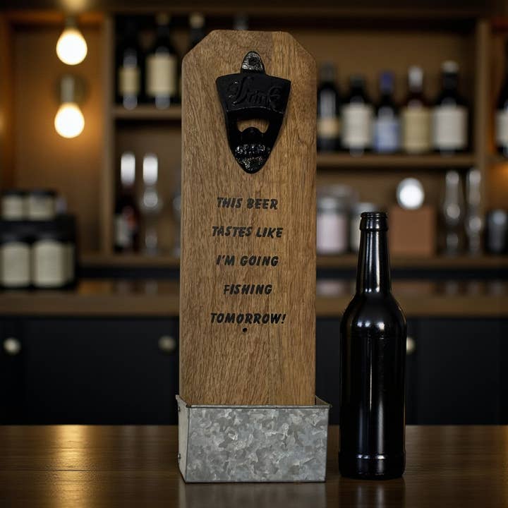 Wilco Home - Wholesale Bottle/wine opener - Mango Wood Wall-Mounted Bottle Cap Opener with Catch Box6