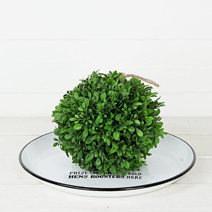Impressive Enterprises, Inc. - Wholesale Artificial Plant - 31783-8in Ball with loop-Evergreen Boxwood