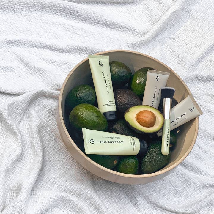 Avocado Zinc - Wholesale Cheek/Face Makeup Brush - SPF Brush