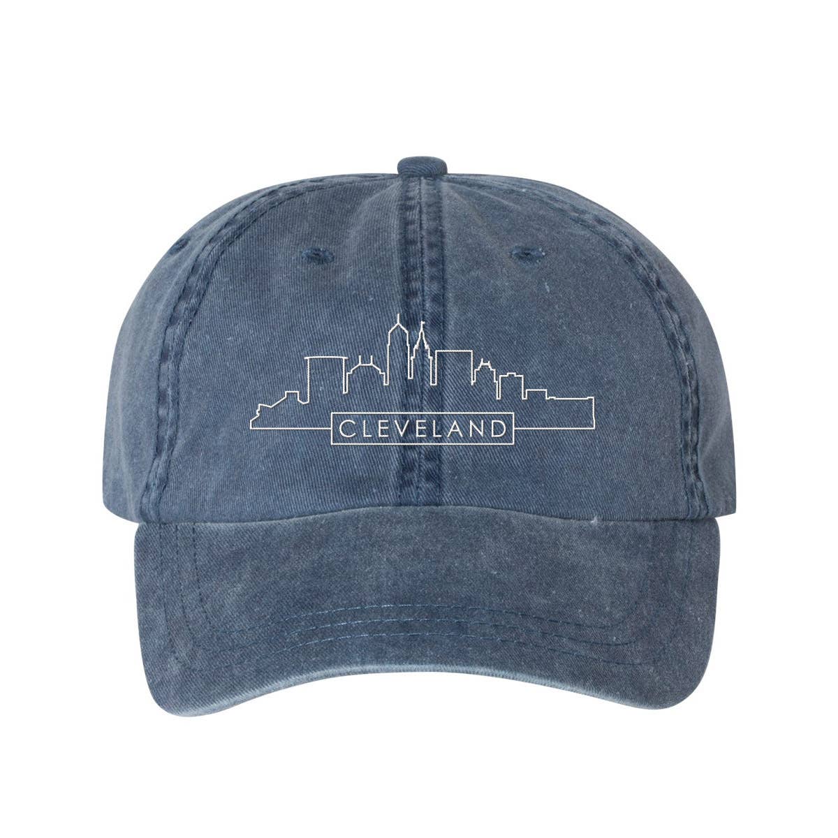 Lucky Luna Apparel - Vendita all'ingrosso Cappellino da baseball - Unisex - Cappello da papà Skyline Cleveland ricamato a pigmenti6