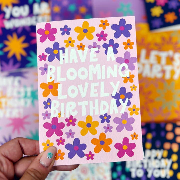 Carte d'anniversaire « Hhave A Blooming Lovely » pour la vente par Xoxo Designs by Ruth
