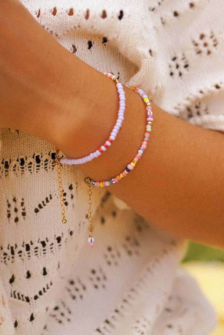 SAN SAN – Engroshandel Perlearmbånd – MONDO - farverig armbånd med glasperler, håndlavet1