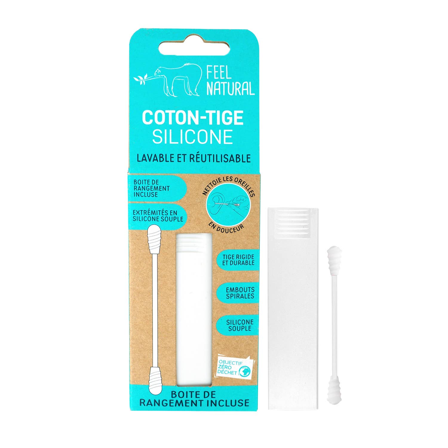 FRENCH TENDANCE - Wholesale Cotton Swab/Q-Tip - White silicone cotton swab - Feel Natural0