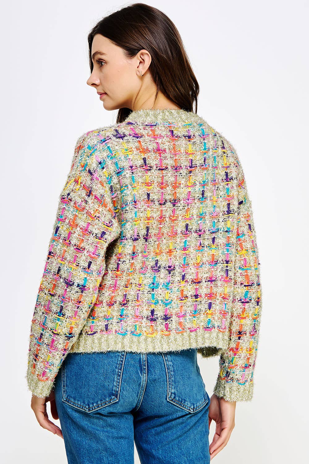 Strut & Bolt – Engroshandel Tunika - Dame – Gråand Multi Tweed Pullover Strik Sweater10