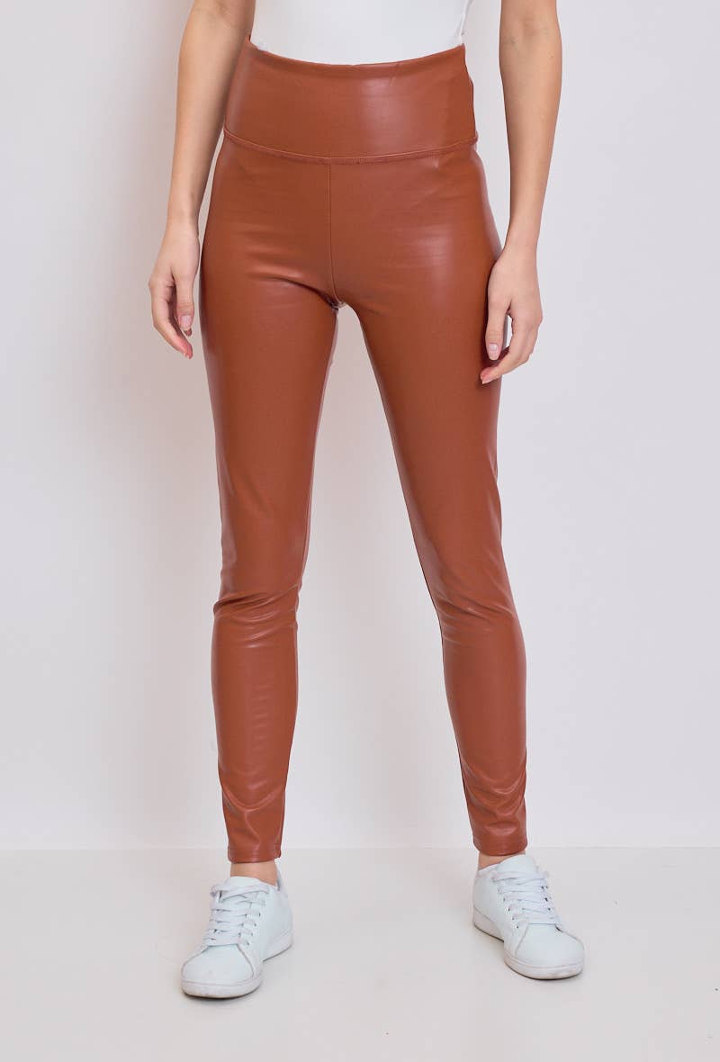 Orice - Wholesale Fashion Leggings - Women's - Slim faux leather leggings - Orice48