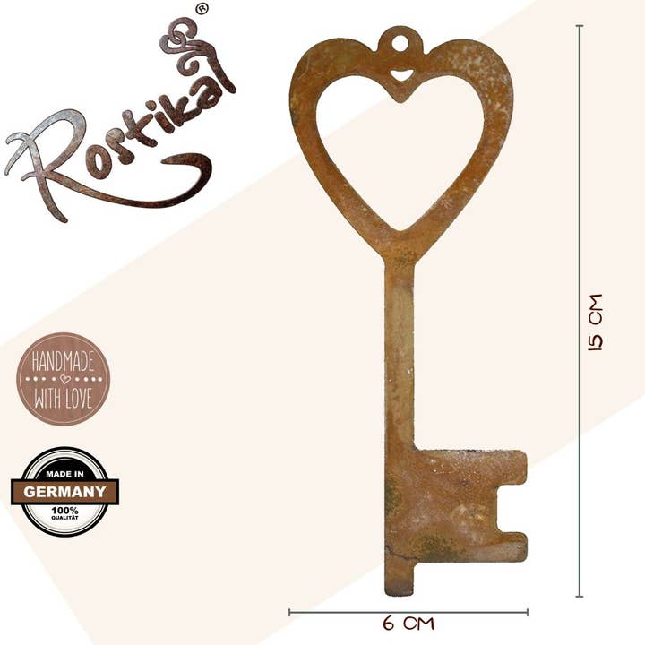 Rostikal - Wholesale Wall Accent - Key to the heart, metal window decoration2