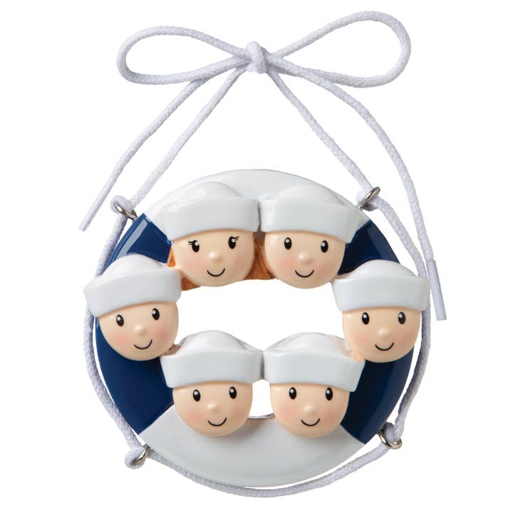 PolarX Ornaments - Wholesale Ornament - Cruise Ship Family with Buoy Personalized Ornament