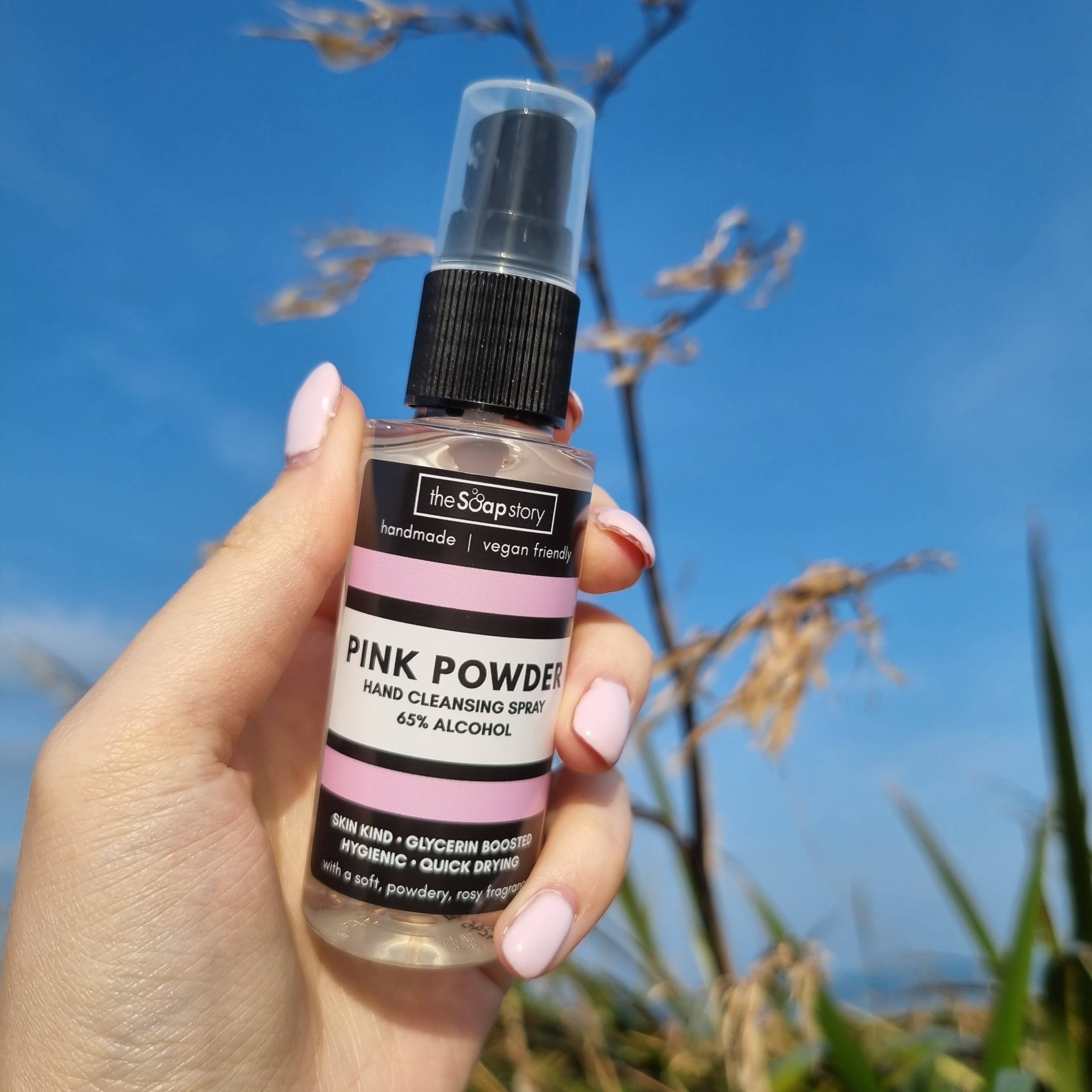 The Soap Story - Venta al por mayor Desinfectante de manos - Spray limpiador de manos Pink Powder | 50 ml1