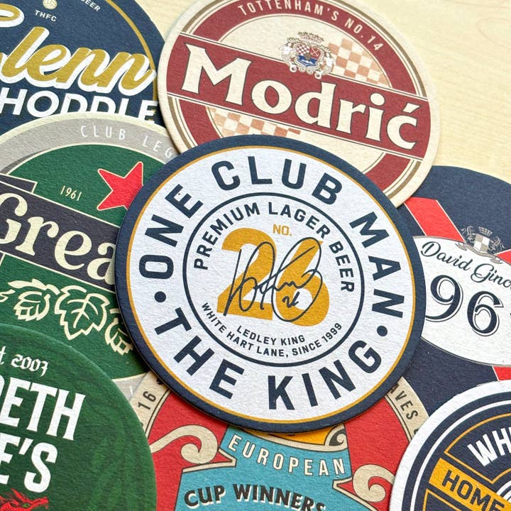 Half Time Club - Wholesale Coasters - Tottenham Hotspur Beer Mats (8-Pack)