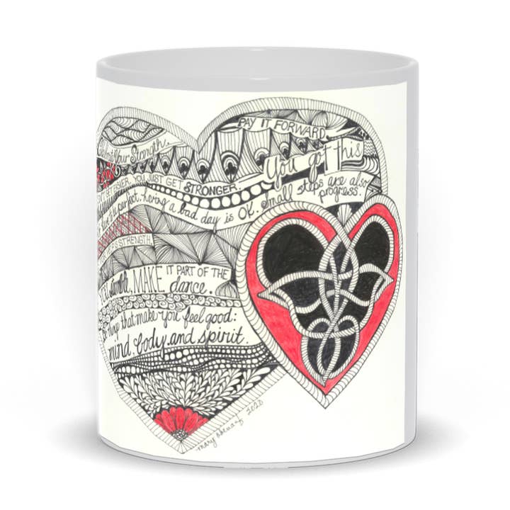 Tasses Leçons du Cœur pour la vente par Mary O's Imagination