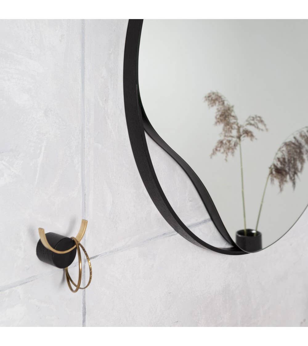 NAMUOS – Engroshandel Vægkrog – Sort væghåndtag DEER - Messing og sortmalet træ, 2 størrelser3