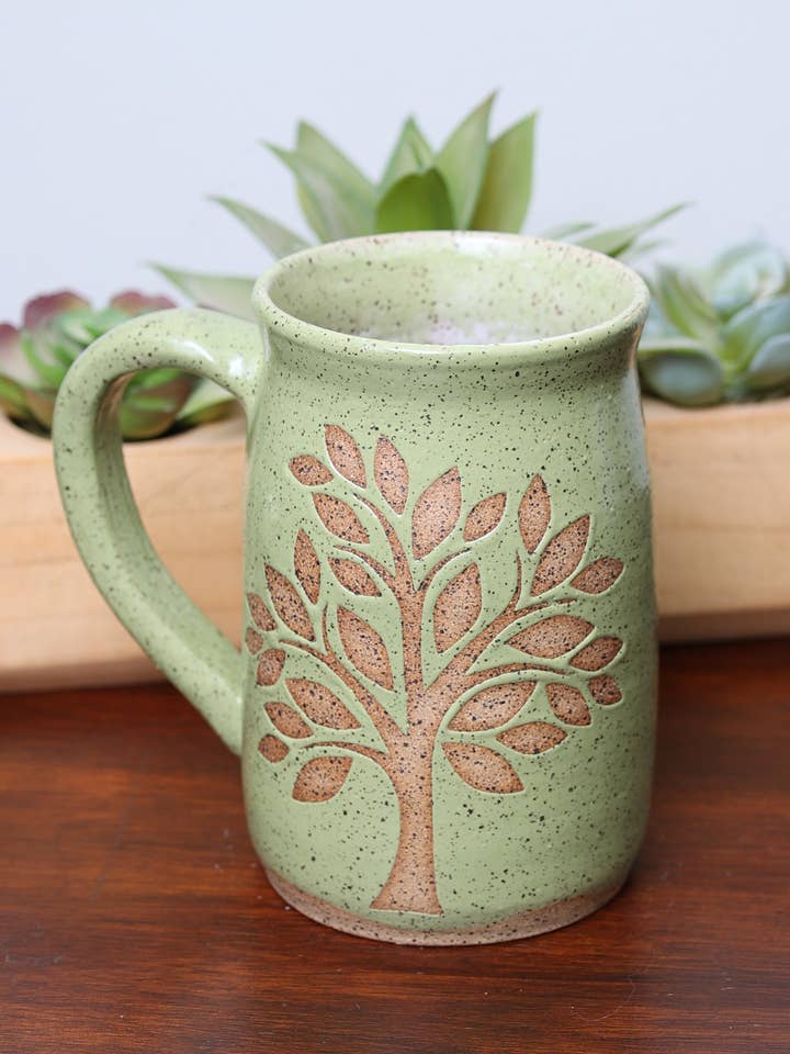 Artisan Nature Mug- Spring Tree for wholesale by Sawdust and Clay