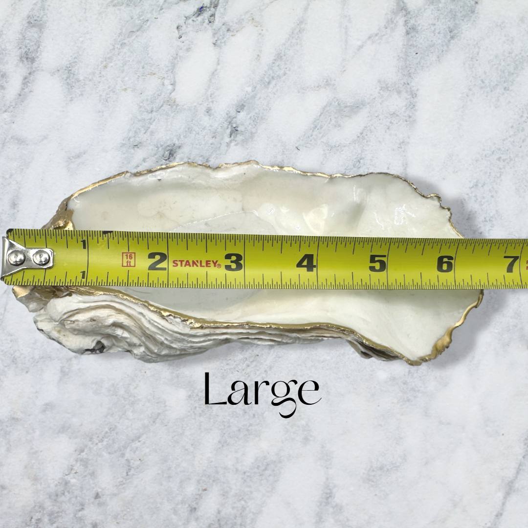 Shell Yeah By Jaks LLC - Wholesale Jewellery dish - Golden Coast Oyster Shell Jewelry Tray – Gold Rim2