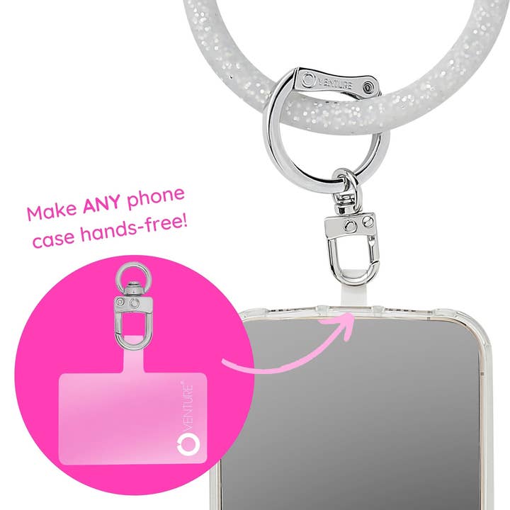 Oventure - Wholesale Phonecase Strap - Universal Phone Connector - Silver Phone Tab (5 Pack)