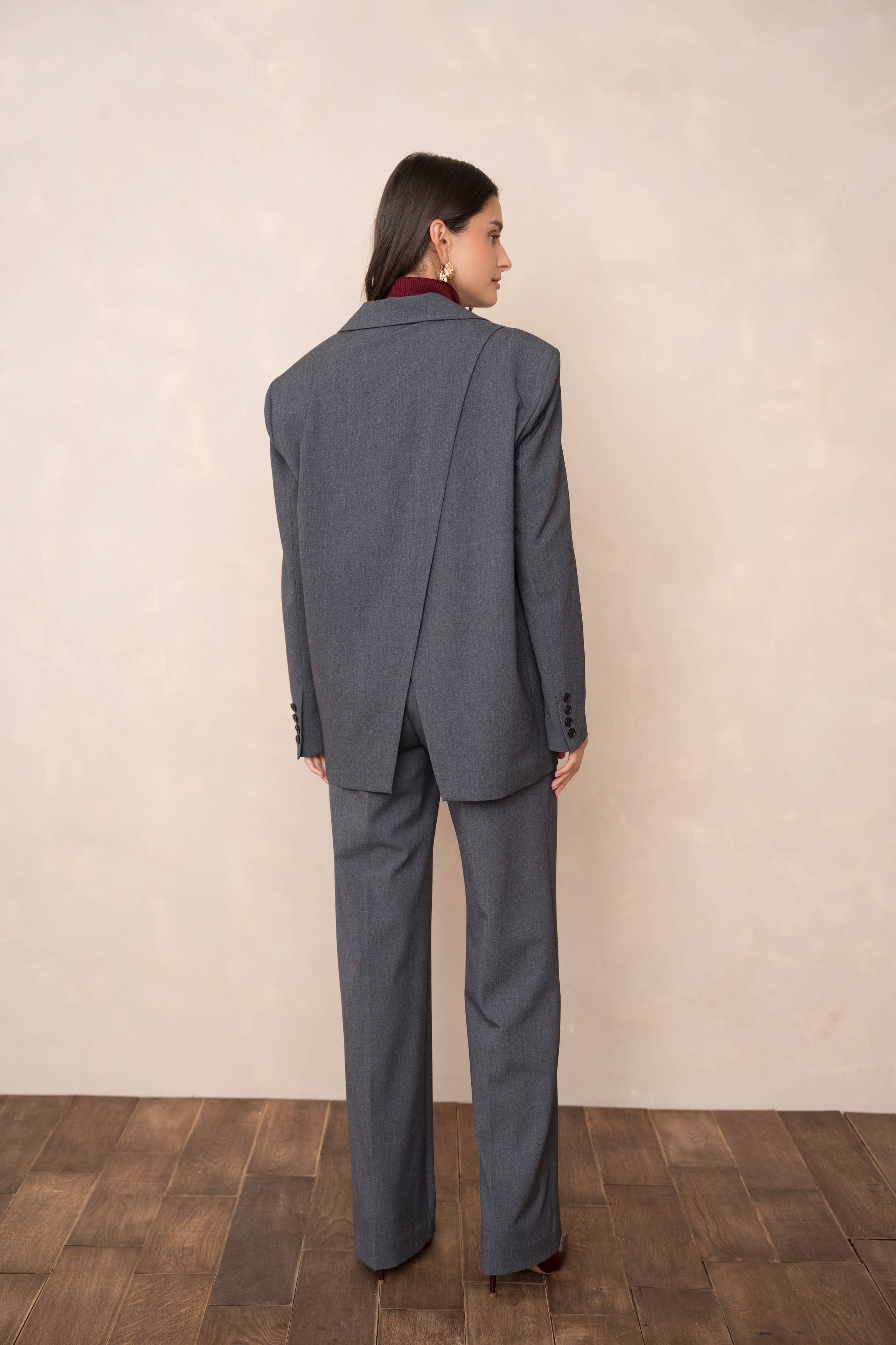 Attentif Paris - Wholesale Blazer - Women's - Oversized double-breasted jacket with back opening31