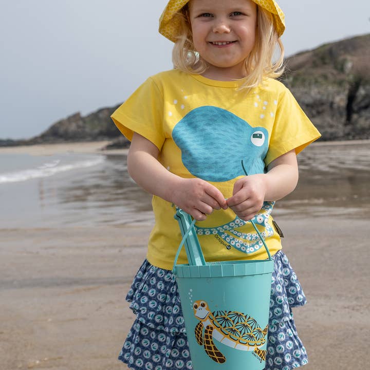 Coq En Pate - Wholesale Beach/Pool Toy - Kids & Baby - Children's beach toy, eco-friendly French bucket - Turtle