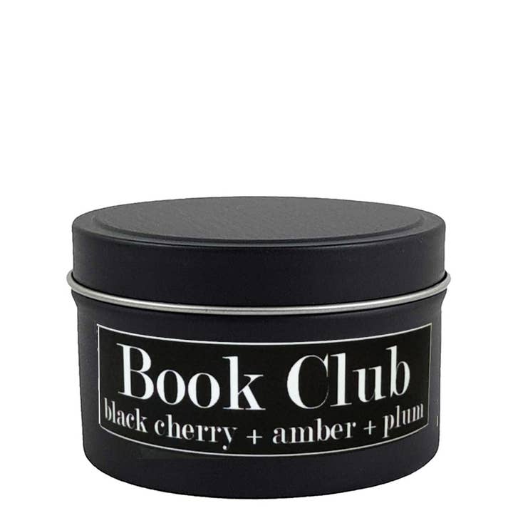 *Neuer Duft* Buchclub 4oz Kerze Schwarze Kirsche + Amber + Pflaume für den Großhandel von Fly Paper Products
