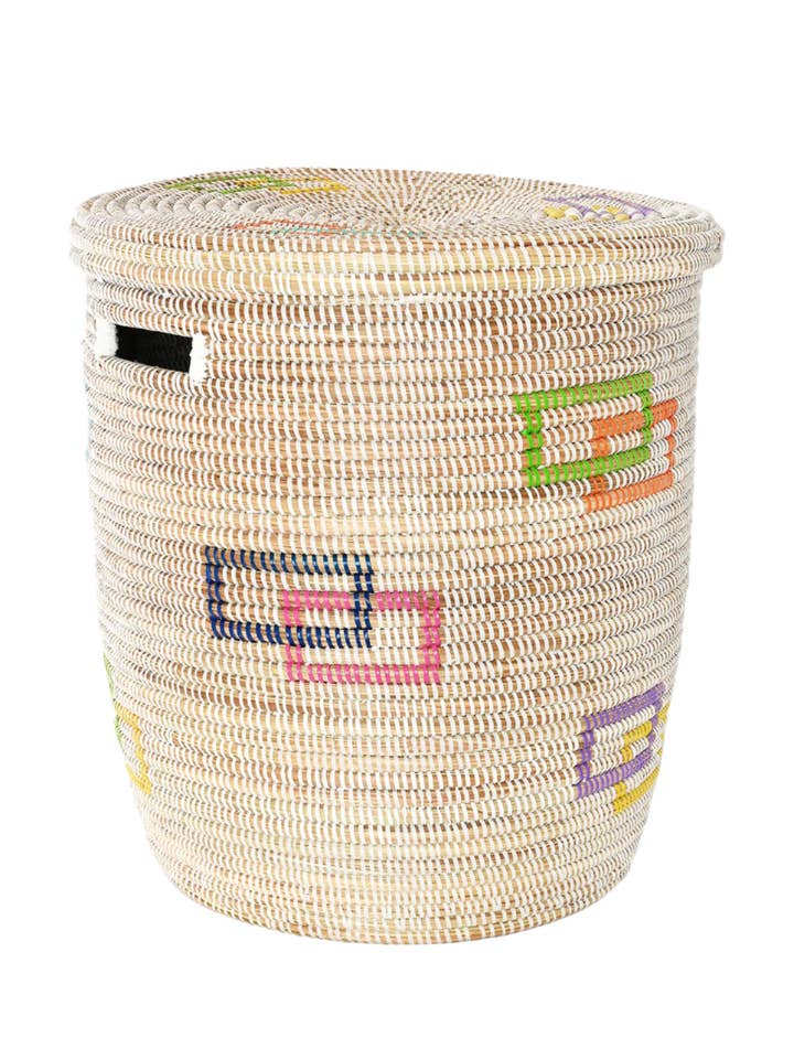 Colorful Perfect Match Flat Lid Storage Basket for wholesale by Swahili | AFRICAN MODERN
