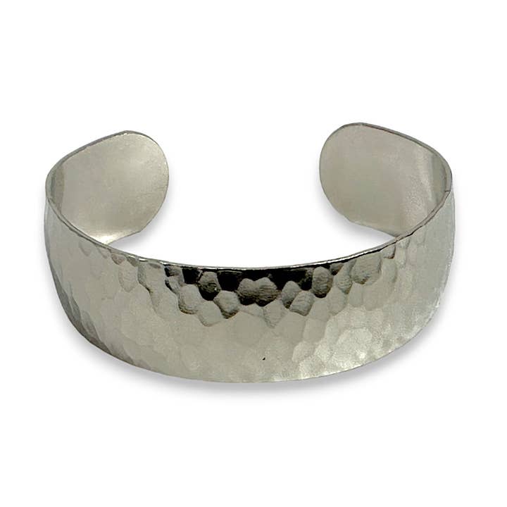 Narrow Dome Hammered Cuff Bracelet for wholesale by Erica Zap Designs