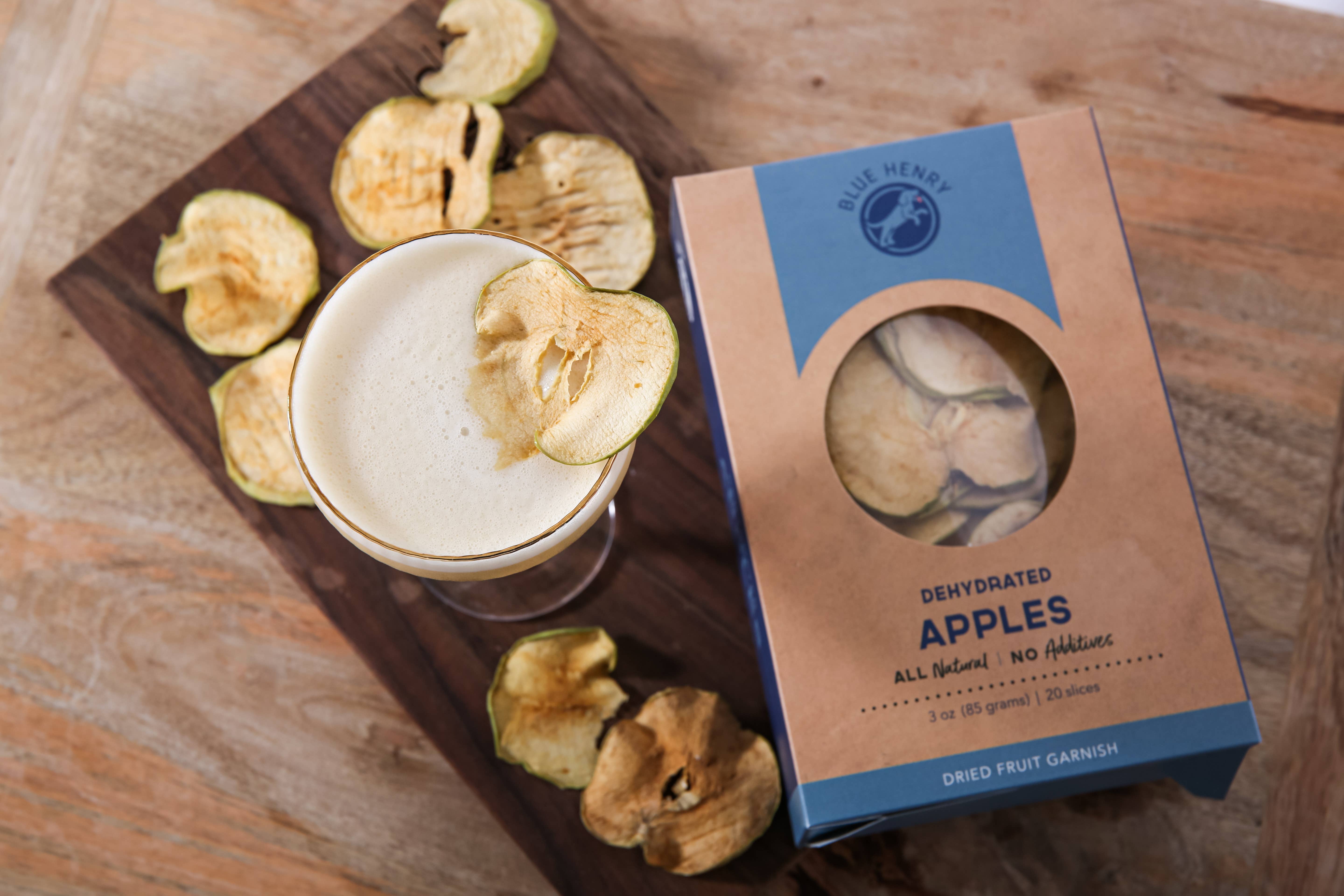 BlueHenry LLC - Vente Fruits secs/déshydratés - Garniture déshydratée pour tranches de pommes - petit étui2