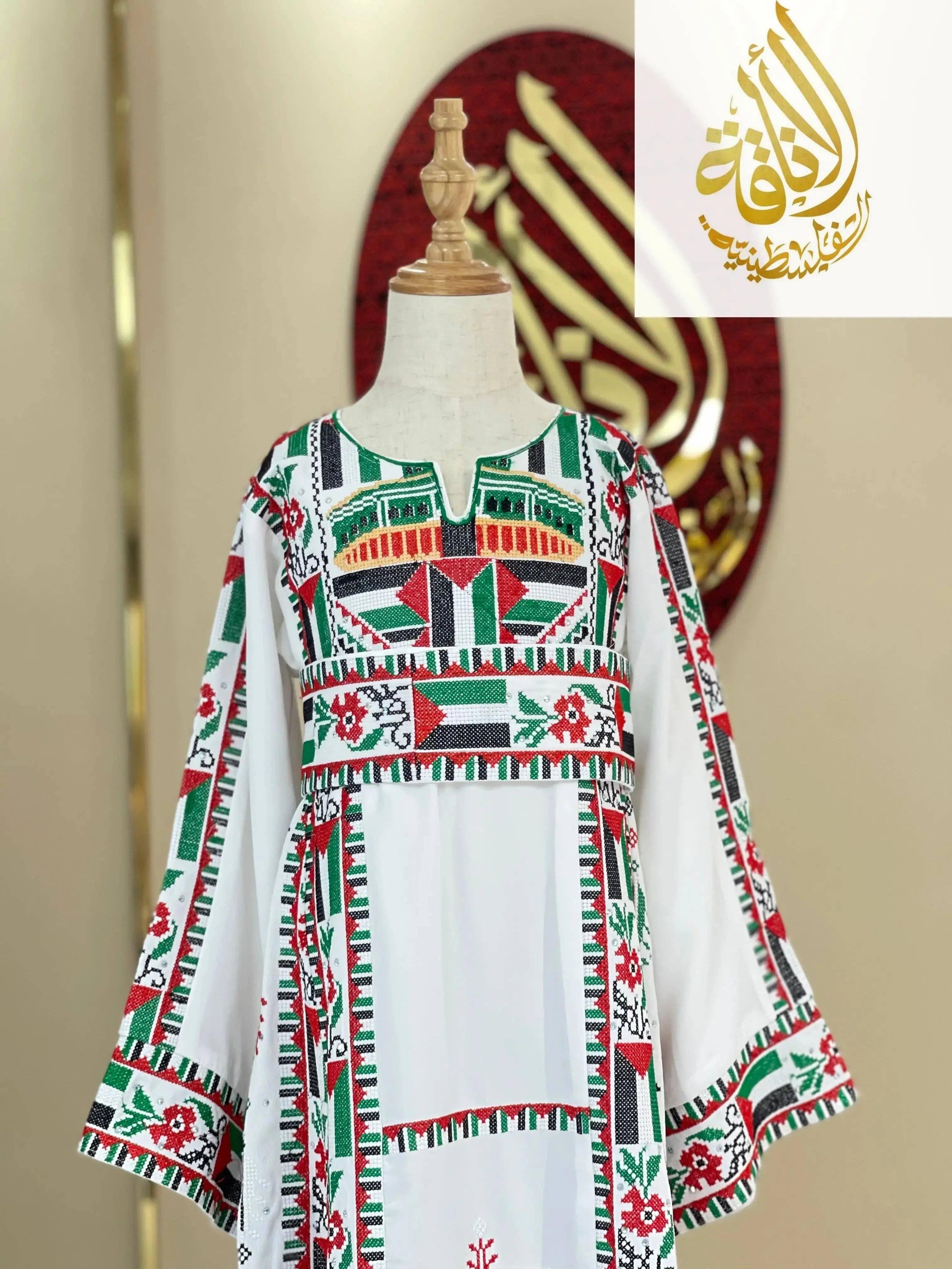 Palestinian Elegance - Wholesale  - Kids Palestinian & Proud Embroidered Thoub - Celebrate Heritage with Style5