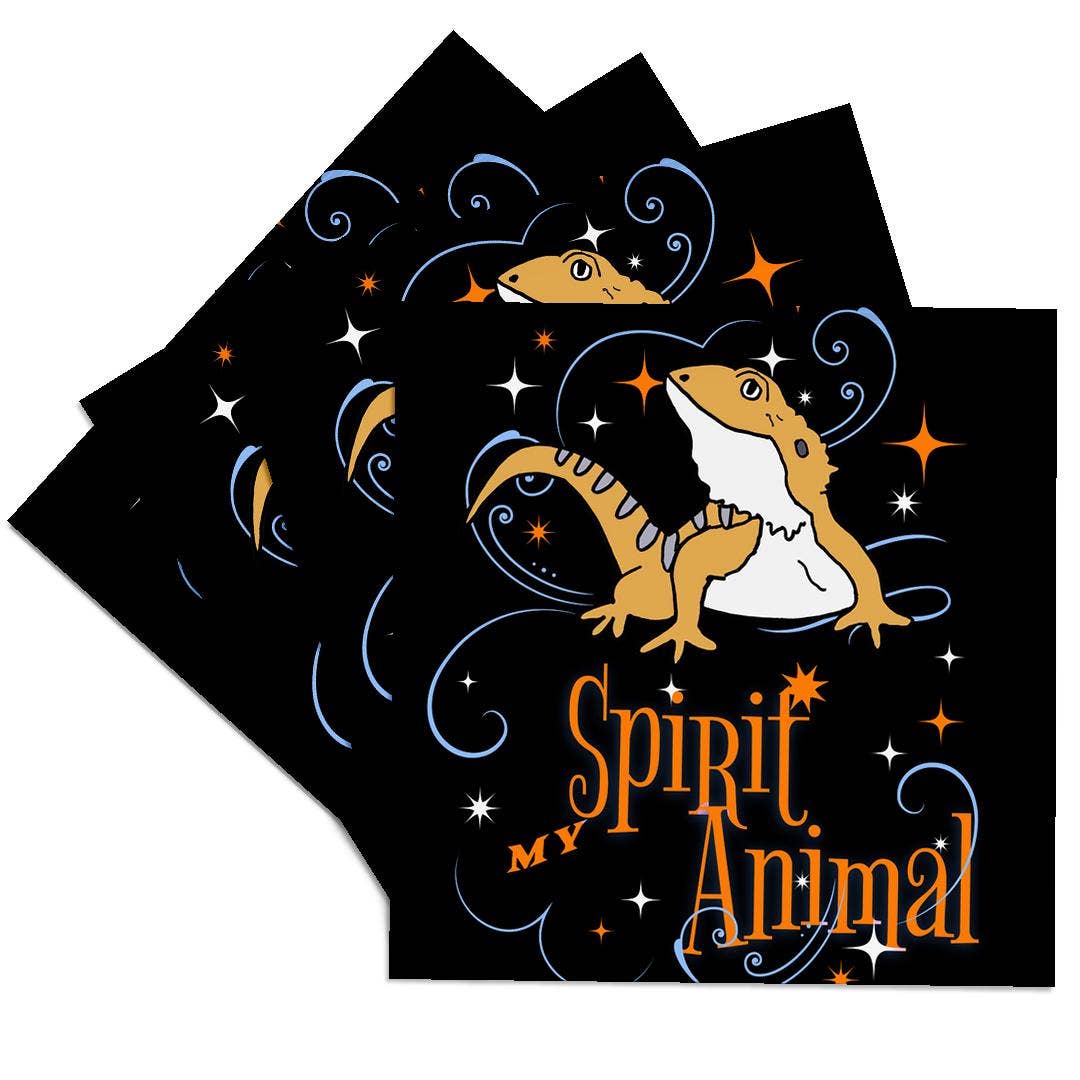 3dRose - Wholesale Coasters - 3dRose, Funny Cute Bearded Dragon Lizard My Spirit Animal Spirit Guide, Coaster0