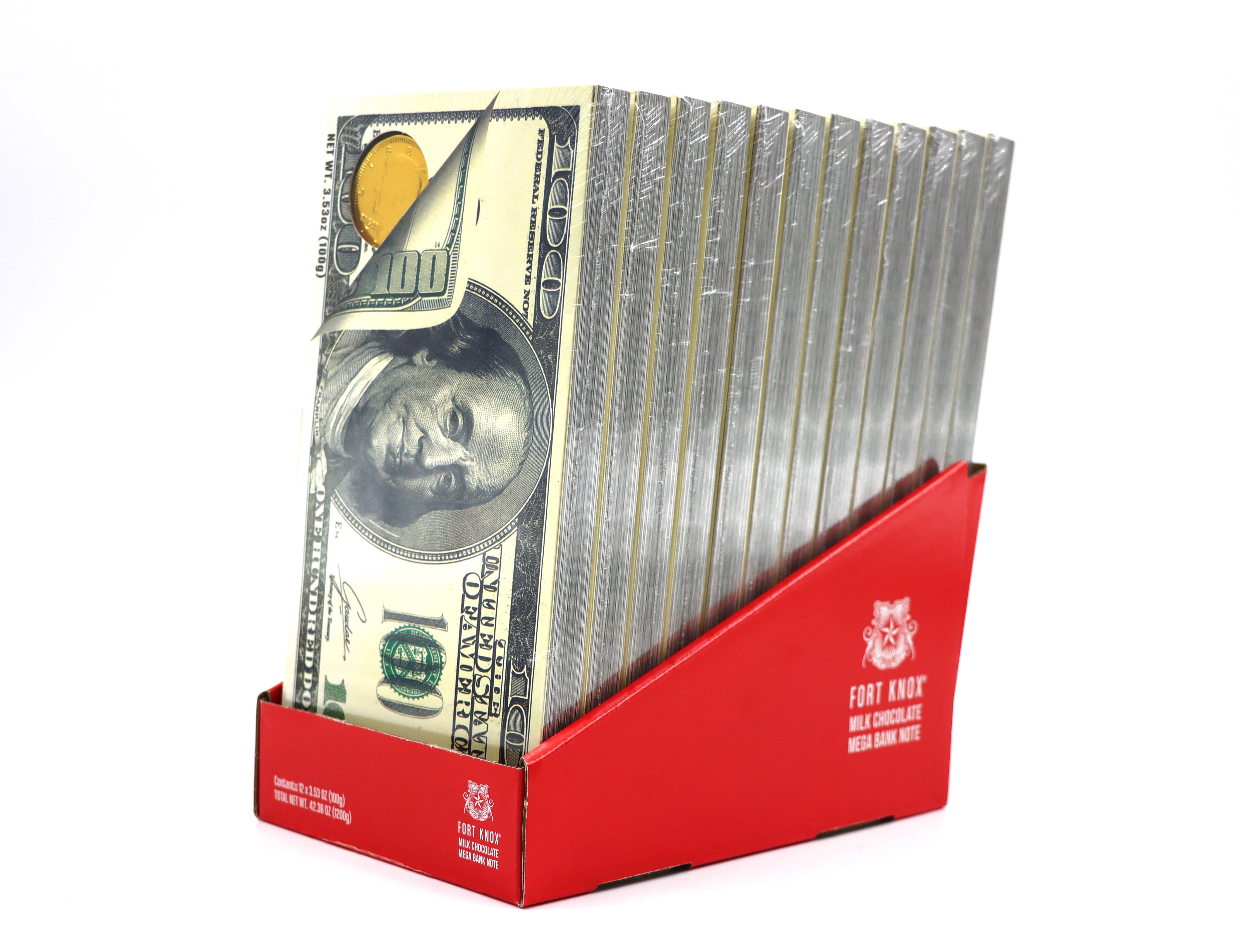 Grandpa Joe's Candy Shop - Wholesale Chocolate - Fort Knox Mega Banknotes, 3.53oz, 12ct Display1