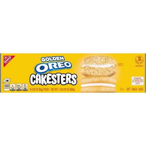 Shop The King - Wholesale Biscuit - OREO Golden Cakesters Soft Snack Cakes, 8-3.03 oz Snack Packs11