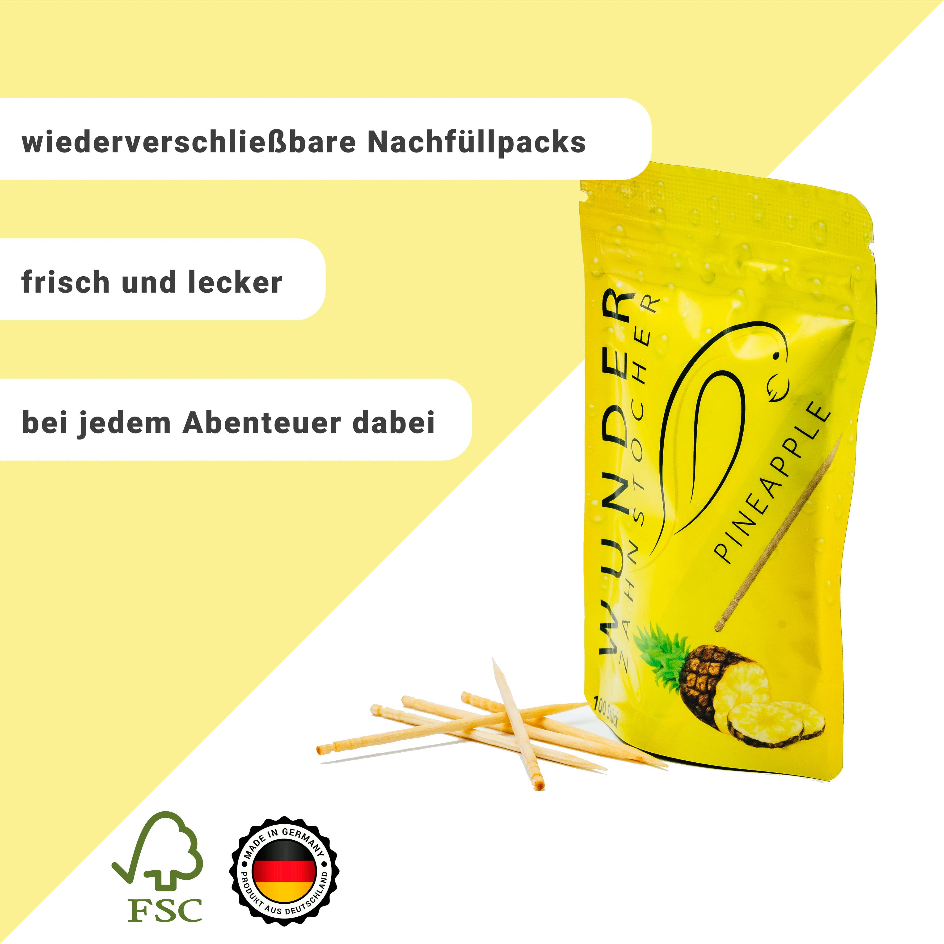 Wunder Zahnstocher - Wholesale Toothpick - REFILL PACK - FRUIT PACK - TOOTHPICK WITH FLAVOR2