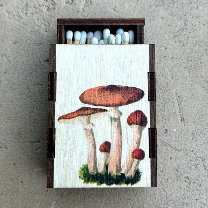 Matches • Mushroom Cluster Wooden Matchboxes for wholesale by Most Amazing