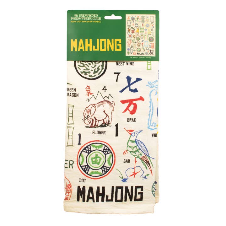 Mahjong Dish Towel for wholesale by Unemployed Philosophers Guild