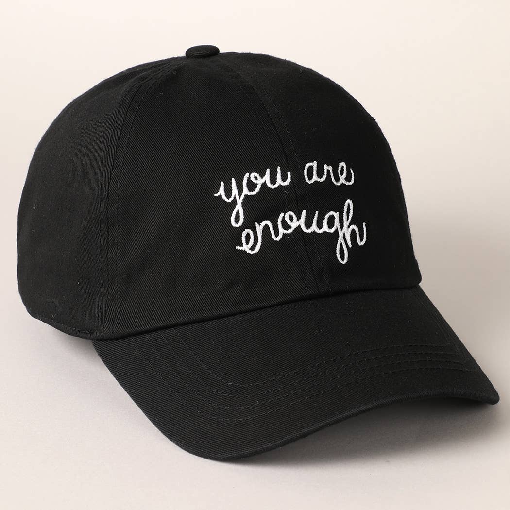 Fashion City - Wholesale Baseball Cap - Women's - You Are Enough Embroidered Letters Baseball Cap6