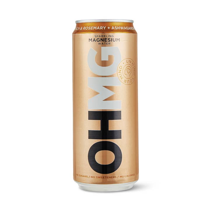 PEACH & ROSEMARY + ASHWAGANDHA (12 cans per case) for wholesale by OHMG Water
