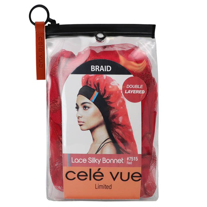 Qfitt Cele Vue Bonnet Lace Silky Braid, verschiedene Farben, Schachtel mit 6. für den Großhandel von KT Supply