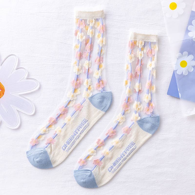 Tourtiwi - Wholesale Socks - Women's - Lace mesh breathable thin glass silk socks crystal socks4