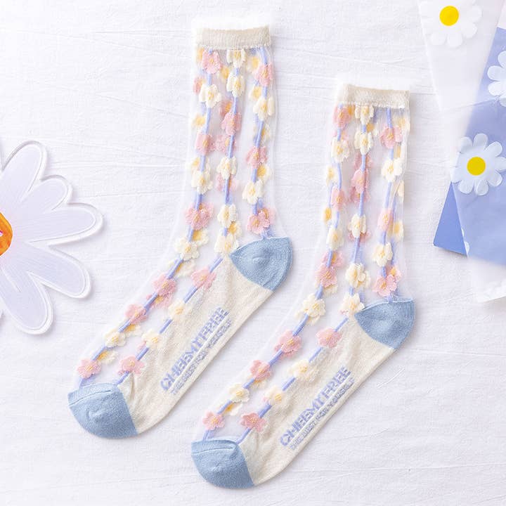 Tourtiwi - Wholesale Socks - Women's - Lace mesh breathable thin glass silk socks crystal socks4