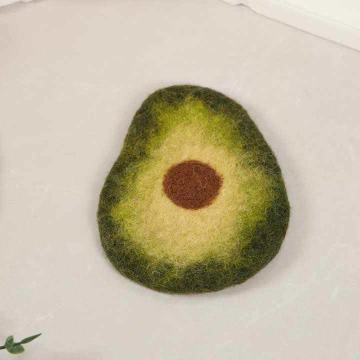 Sparkle Being - Wholesale Coasters - Handcrafted Wool Felt Fruits Coasters - Avocado, Apple, Kiwi10
