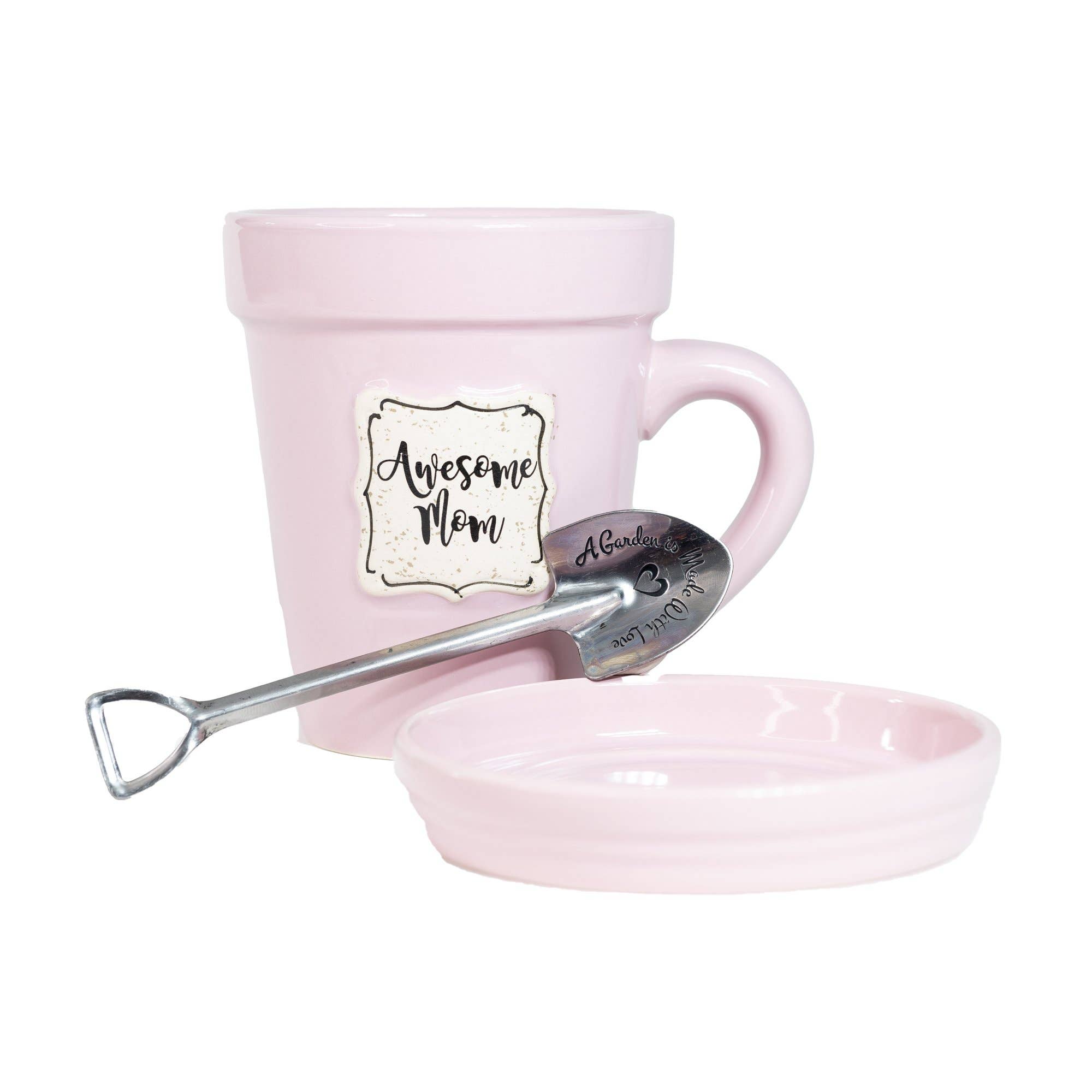 Divinity Boutique - Wholesale Coffee Mug - Pink Flower Pot Mug - “Awesome Mom” Without Scripture1