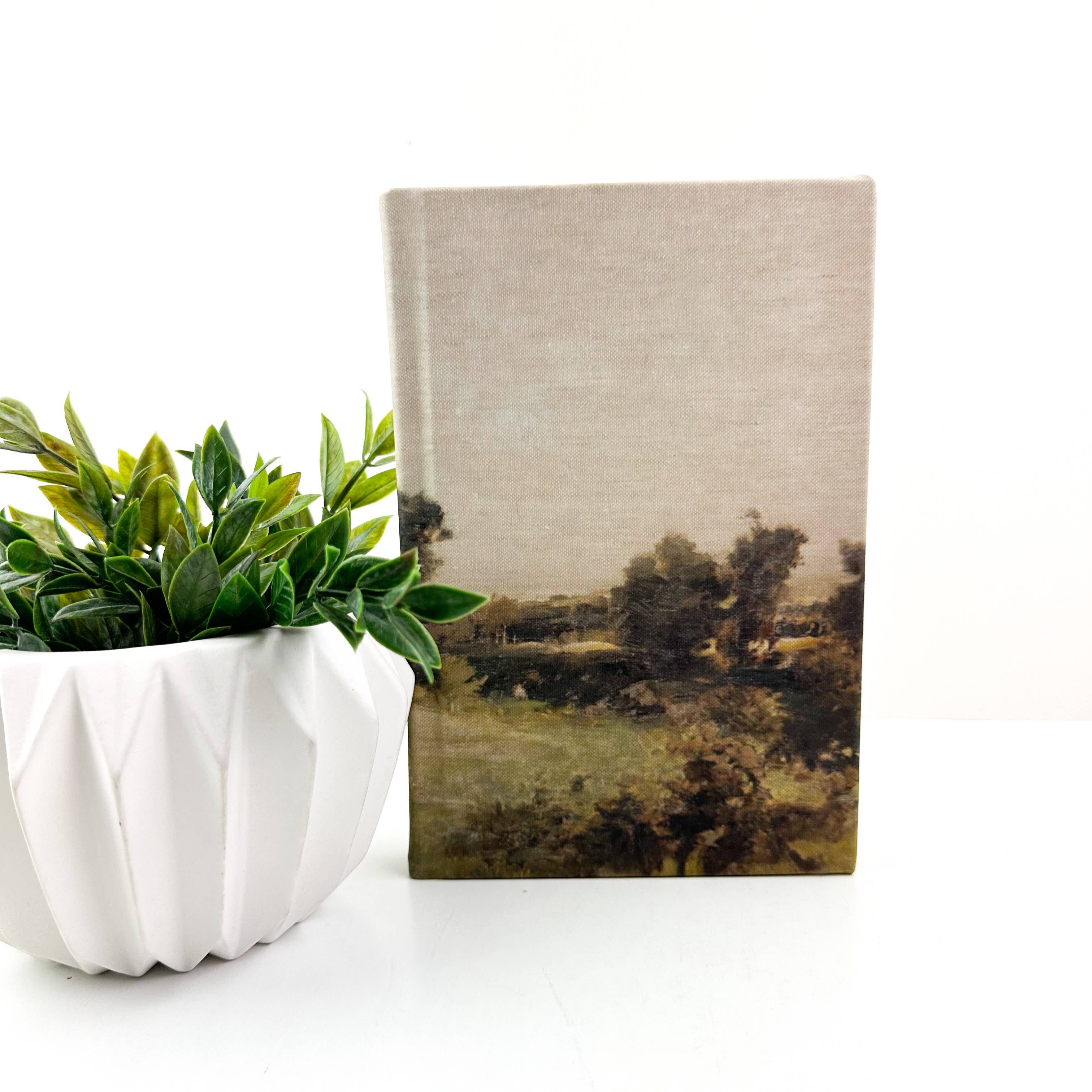 The House of Elements - Wholesale Decorative Tabletop Object - Fabric Wrapped Decorative Book with Motif Design-Shelf Decor7