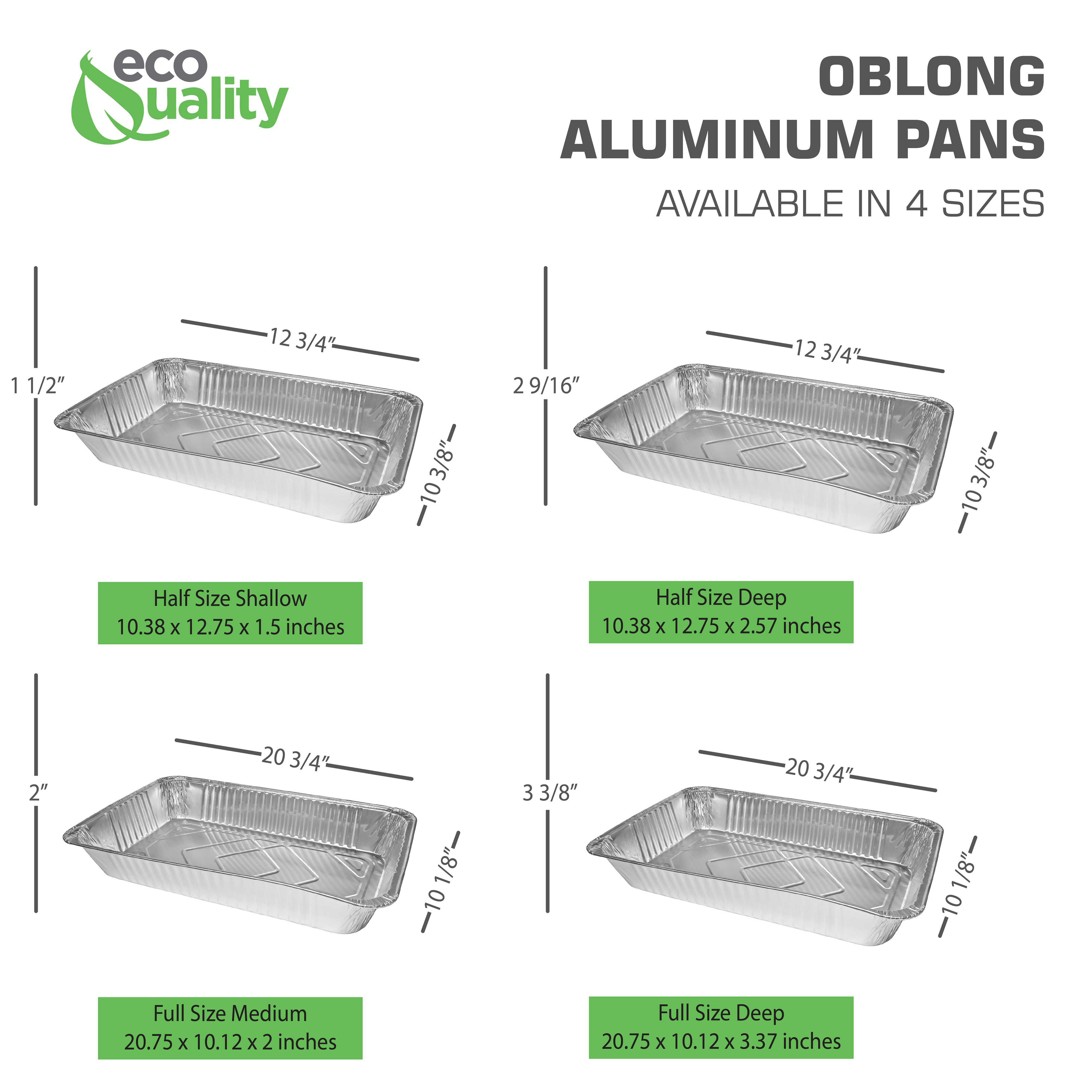 EcoQuality - Wholesale Baking Dish - Disposable 21" x 13" Full-Size Deep Aluminum Foil Roasting4