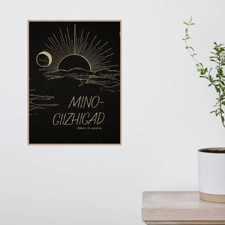 Mino-Giizhigad - It's A Good Day - Anishinaabe Art Print for wholesale by Eagle Woman Prints