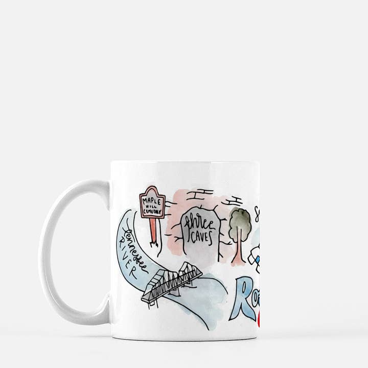 Huntsville Alabama Aquarell-Tasse aus Keramik, 11 oz für den Großhandel von Signet Sealed