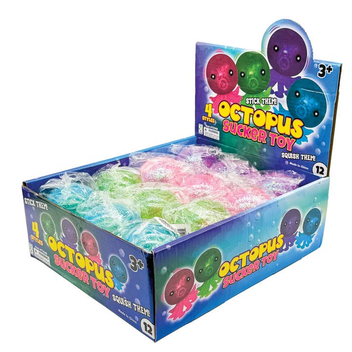 Geddes - Wholesale Squishy Toy - Kids & Baby - OCTOPUS SUCKER TOY 12/DS10