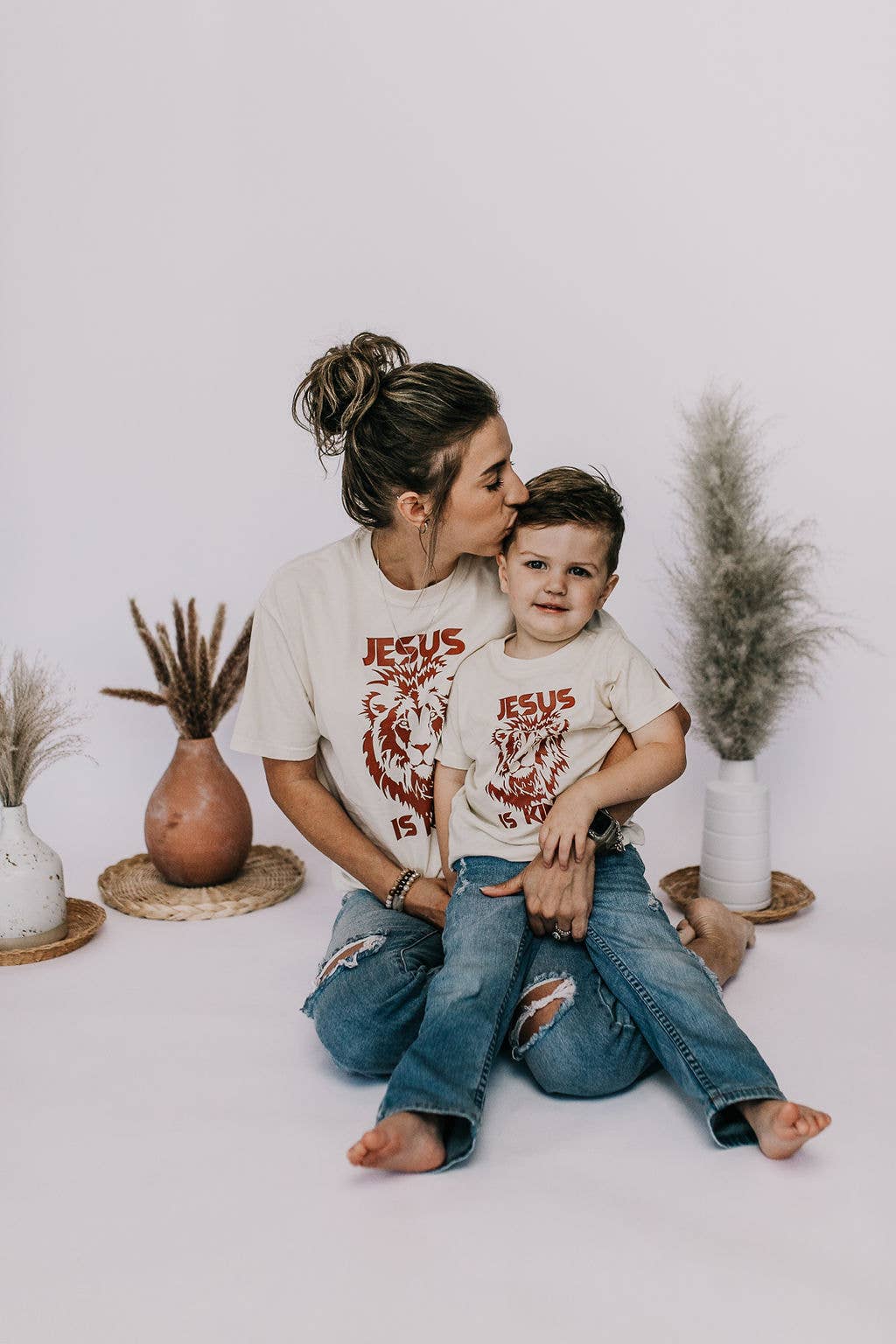 Little & Brave - Wholesale Screen Printed T-Shirt - Women's - Jesus is King Graphic tee, Faith based.4