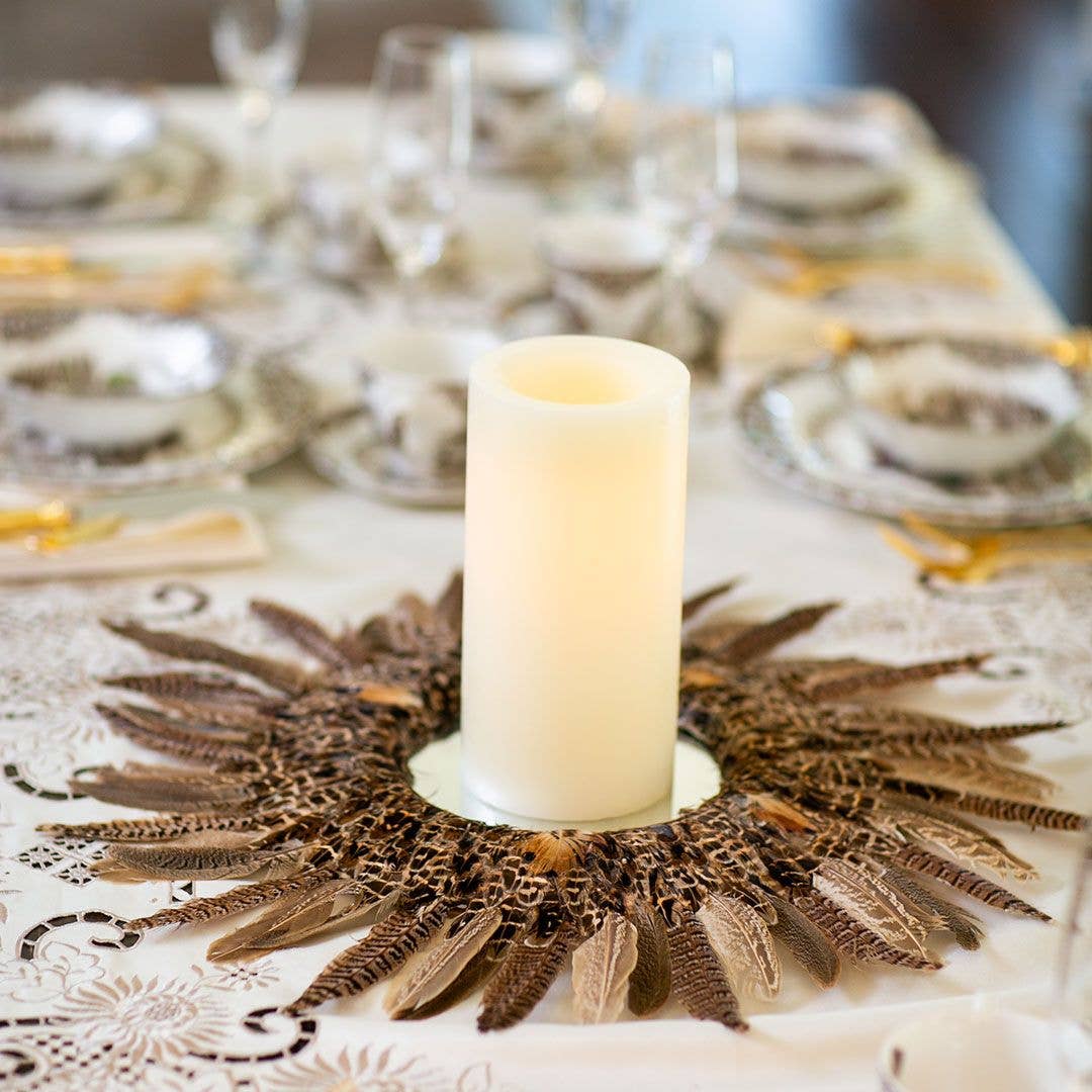 Zucker Feather Products - Wholesale Wall Mirror - Pheasant Feather Decorative Wall Mirror2